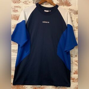 Adidas Originals Men VTG Curved Color Block Shirt Jersey Sz M Great Condition!